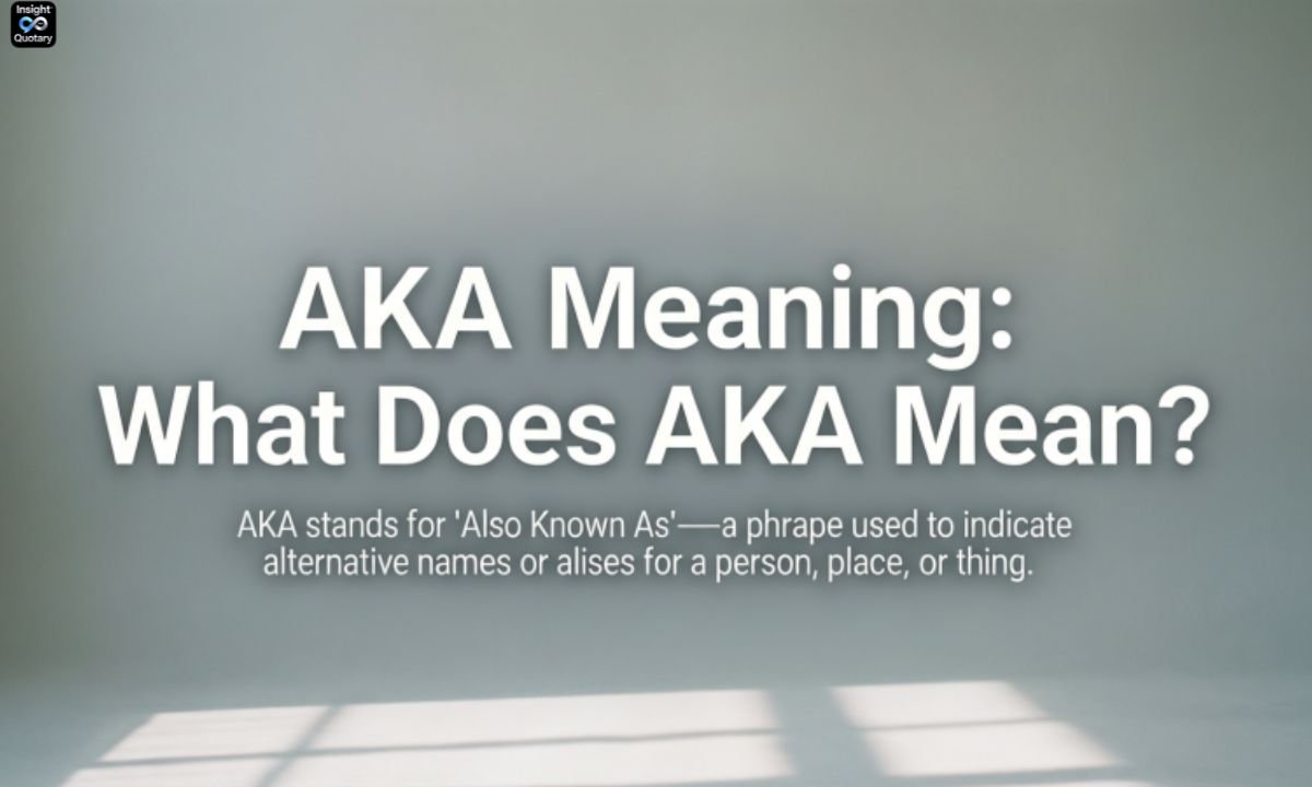 AKA (Also Known As) Meaning, Definition, & Examples